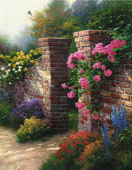 Thomas Kinkade The Rose Garden